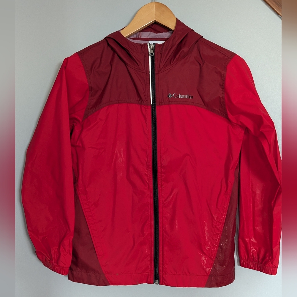 Columbia Two-Tone Red Windbreaker - Kid's Medium